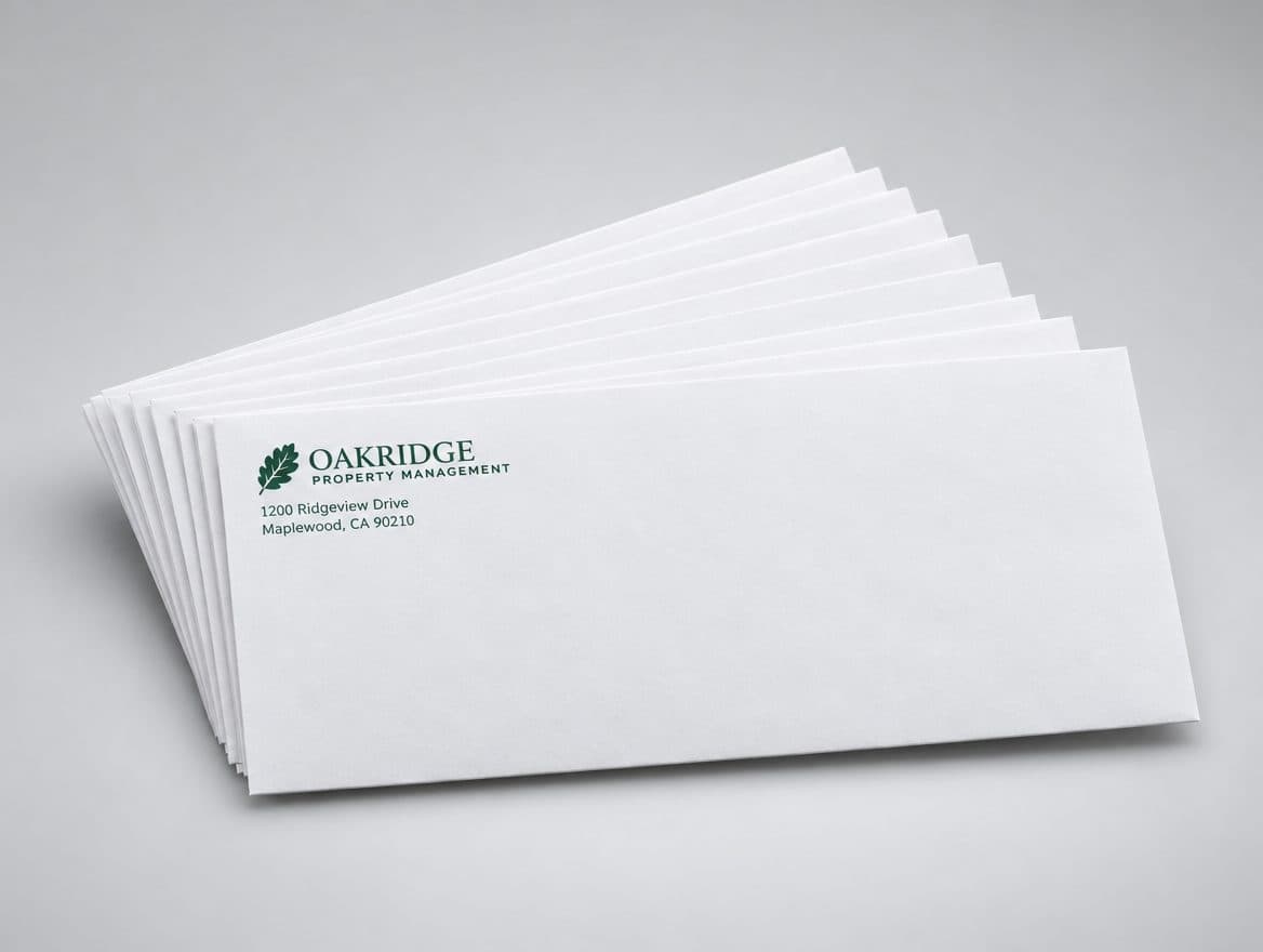Printed #10 envelopes for a property management company